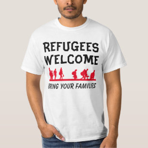 Flyktingvälkomnandet kommer med din familj tee shirt