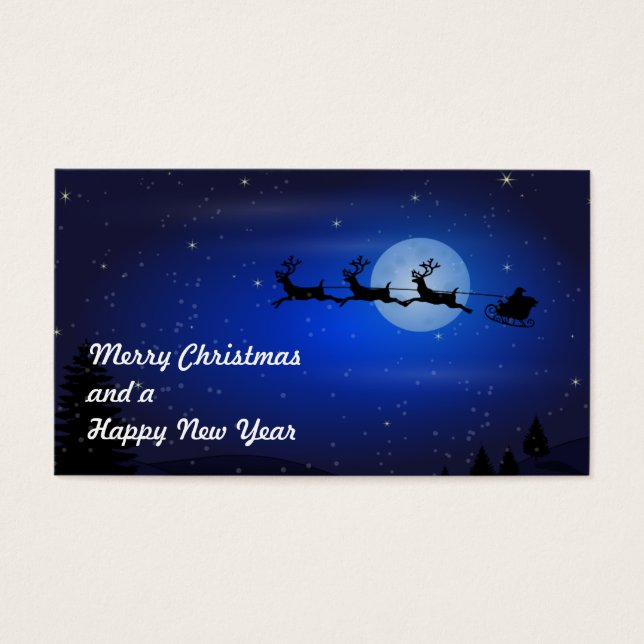 Flykttomten och hans renar visitkort (Framsidan)