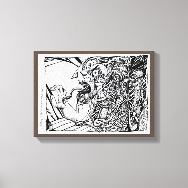 Flyr i terror från ett tomt rum... canvastryck (Framsida)