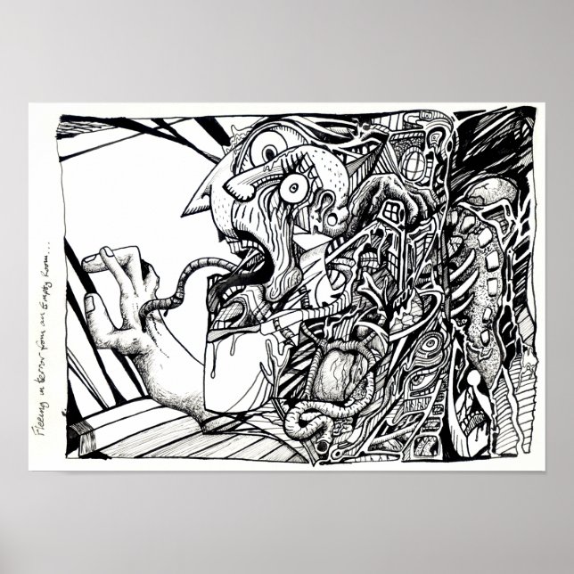 Flyr i terror från ett tomt rum... poster (Framsidan)