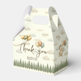 Flyt Bear Äventyr Baby Shower Tack Presentaskar
