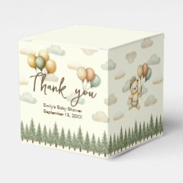 Flyt Bear Äventyr Baby Shower Tack Presentaskar