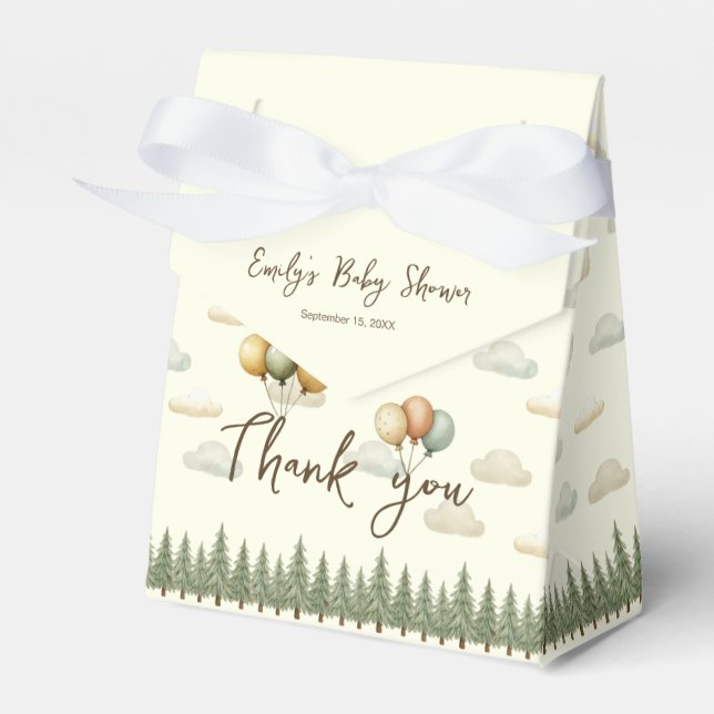 Flyt Bear Äventyr Baby Shower Tack Presentaskar (Framsidan Sidan)