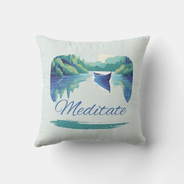 Flyt, Breathe, Meditate - Peacnice River Dreams Kudde (Baksida)