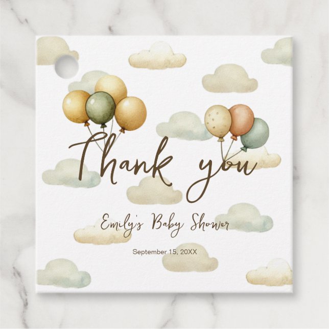 Flyt Bubblor Äventyr Tack White Gåvor Etiketter (Framsida)