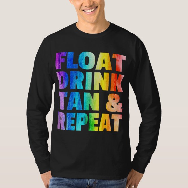 Flyt Drink Tan och upprepa Sommarvaccinationssäck  T Shirt (Framsida)