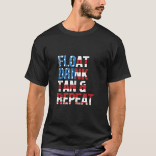Flyt Drink Tan Repeat Summer Beach Vacation Vinta T Shirt