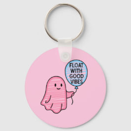 Flyt med bra Vibes söta boodesign Nyckelring