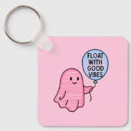 Flyt med bra Vibes söta boodesign Nyckelring