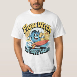 Flyt Med De Glada Vågorna Surf Stil Herr T-Shirt