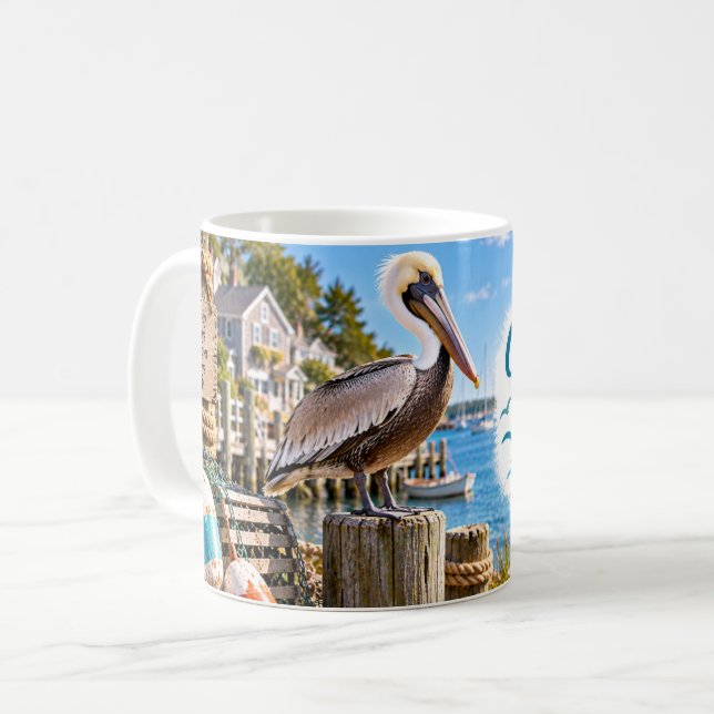 Flyt Med Strömmen Pelikan Kaffemugg (Framsida vänster)
