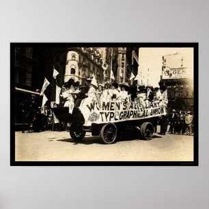 Flyt på arbetsdagen Parad New York City 1909 Poster