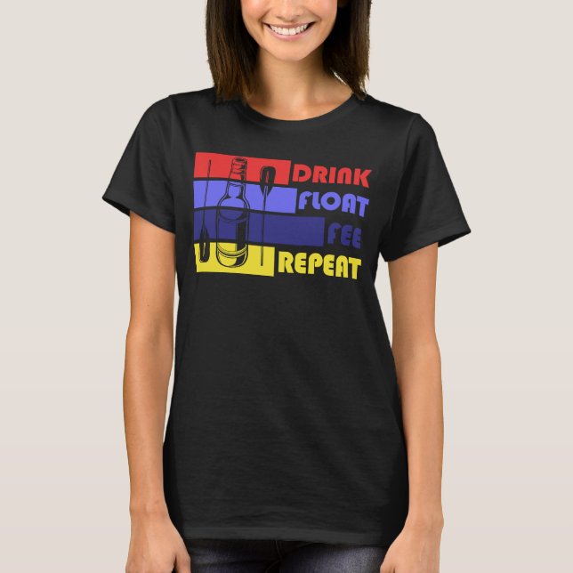 Flyt Resa för Vuxnor Drag Flyt Upprepa T Shirt (Framsida)