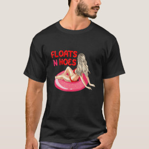 Flyt Resa Tubing River Flyter och Hoes Canoeing T Shirt