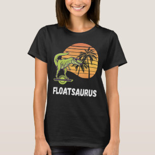 Flyt Rex Dino Retro Sunset Electric Skateboard på T Shirt