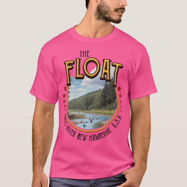 Flyt Saco River New Hampshire Tubing T Shirt (Framsida)