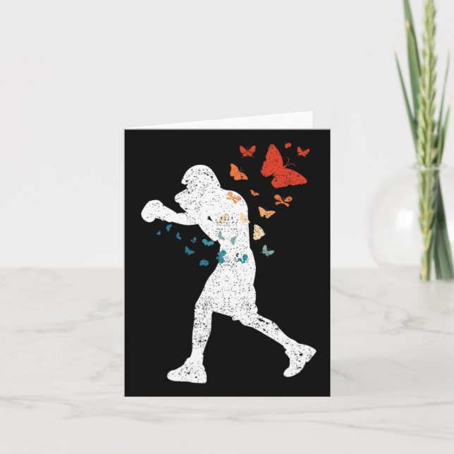 Flyt som Butterfly Sting Bee Boxer Kärlek Boxing S Kort (Framsida)