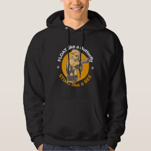 Flyt som en fjäril, som en bi hoodie