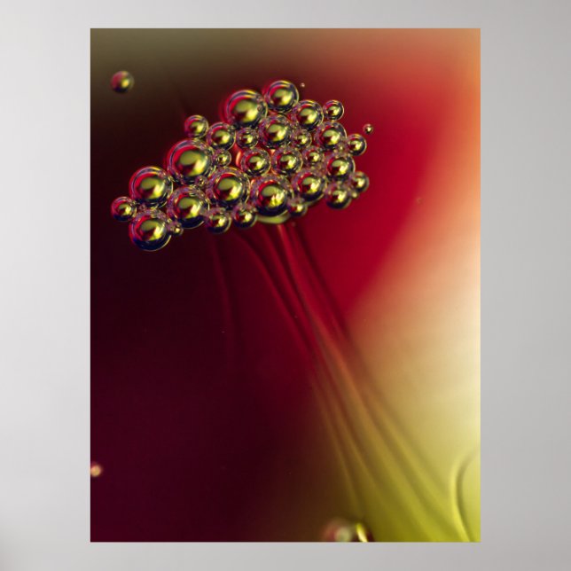 Flyta Abstrakt Bubbles Colorful Background Poster (Framsidan)