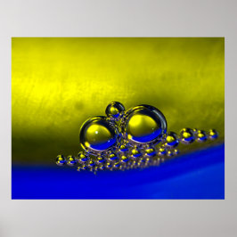 Flyta Abstrakt Bubbles Colorful Background Poster