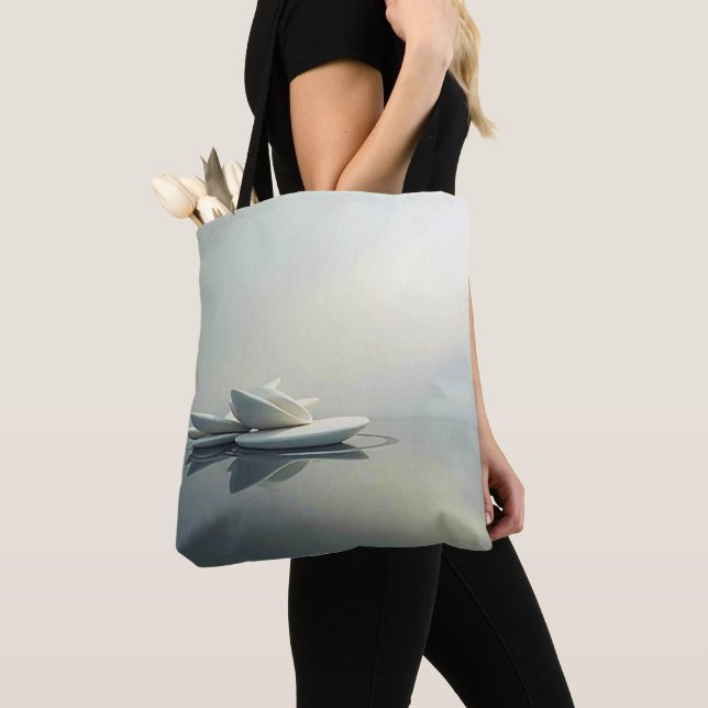 Flyta benen från stendesign tygkasse (Närbild)