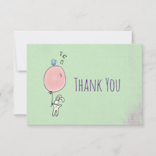 Flyta Bunny Holding en Balloon Tack Kort