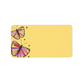 FLYTA BUTTERFLY Bat mitzvah Sticker Adress Adressetikett