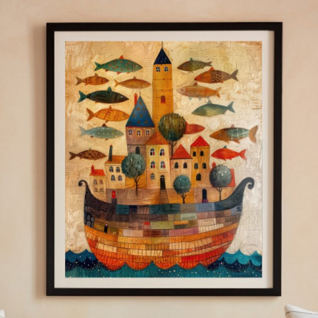 Flyta Castle på en Frakt folkart Poster (Skapare uppladdad)