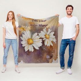 Flyta Daisy vattenfärgsjul Fleecefilt