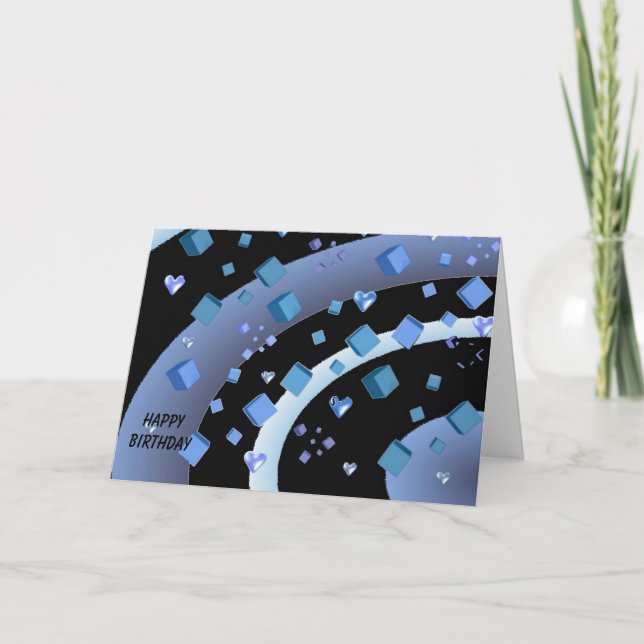 Flyta Hearts och Kubas födelsedag Kort (Framsida)