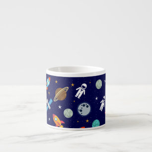 Flyta i Space Kid-Storleka Mugg Espressomugg