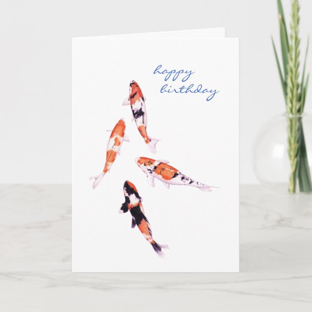 Flyta Koi Birthday Card Kort (Framsida)