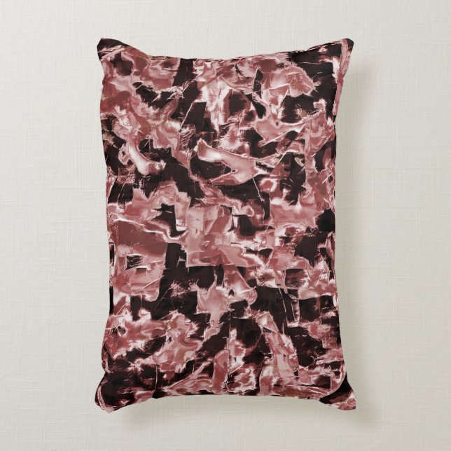 Flyta koppar- eller klippblad över mörkaste röda prydnadskudde (Framsidan(Vertikal))