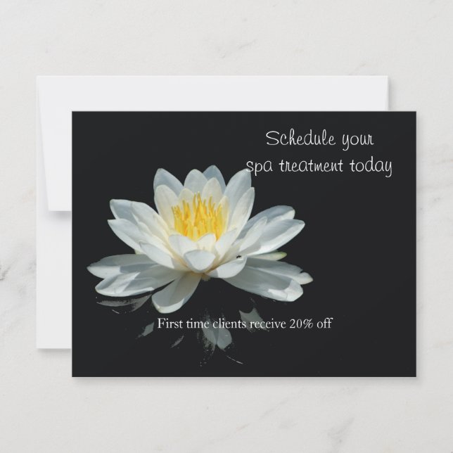 Flyta Lotus blommiga inbjudan (Framsida)