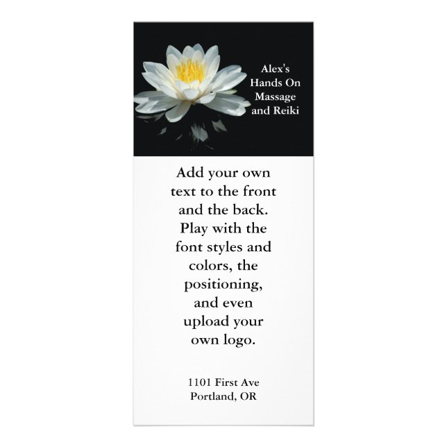 Flyta Lotus Flower Rack Card Reklamkort (Framsidan)