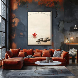 Flyta Maple Löv Zen Pond Poster