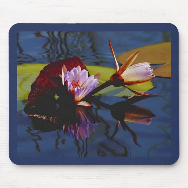 Flyta mousepad för skönhetar (vattenlillies) musmatta (Framsidan)