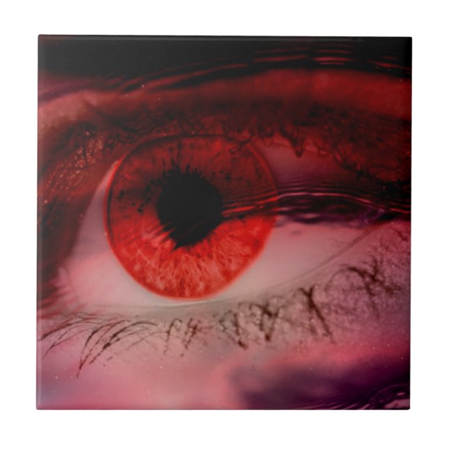 Flyta Red Öga Art Kakelplatta (Framsidan)