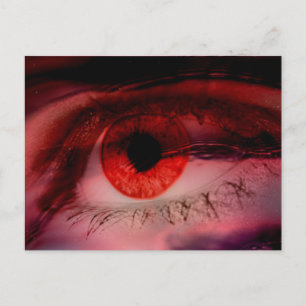 Flyta Red Öga Art Vykort