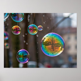 Flyta regnbågar och reflektioner poster