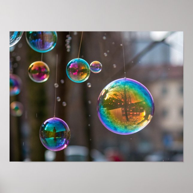 Flyta regnbågar och reflektioner poster (Framsidan)