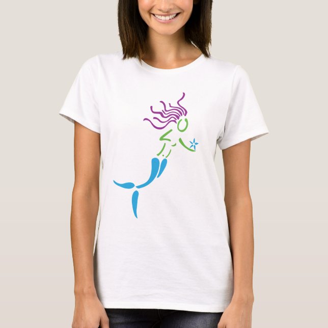 Flyta sjöjungfrun tee (Framsida)