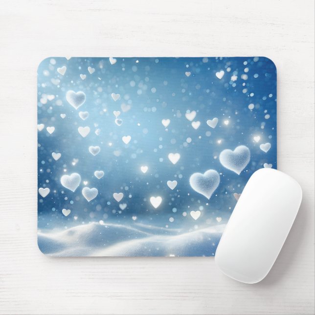 Flyta Snö Hearts Musmatta (Med mus)