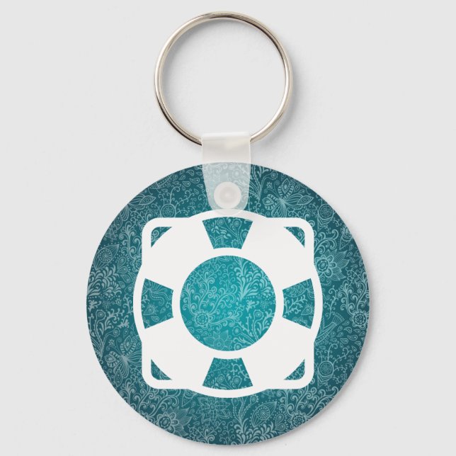 Flyta symbolen Lifesavers Nyckelring (Framsida)