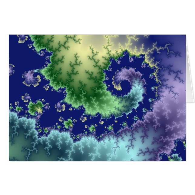 Flyta ut - Fractalkortet Hälsningskort (Framsidan Horizontal)