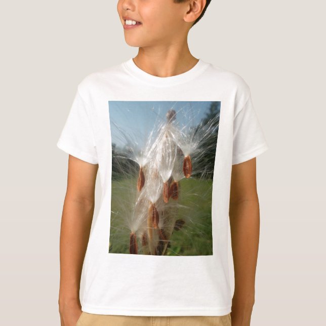 Flyta utskrift/grafik av mjölkbaserade frön tee shirt (Framsida)