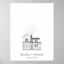 Flyta vägbok för hemfingeravtryck poster