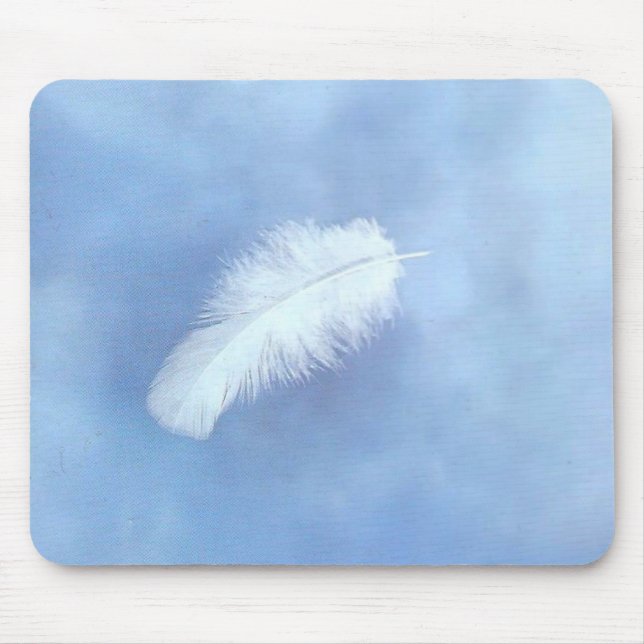 Flyta vitfjädern Mousepad Musmatta (Framsidan)