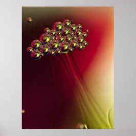 Flytande abstrakta bubblor Färgrik bakgrund Poster