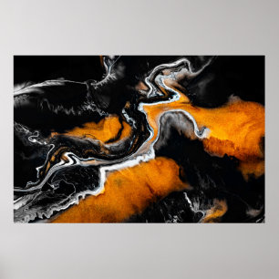 Flytande akryl bild med konstgjorda blandade färge poster